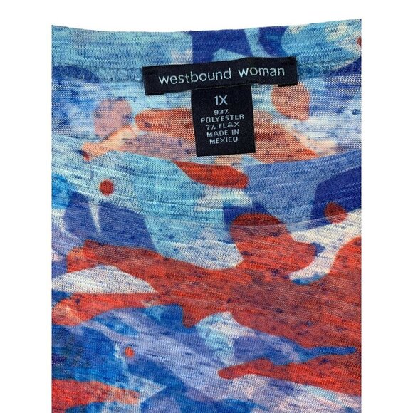 Westbound Women Fourth of July Lightweight Top - Picture 3 of 5